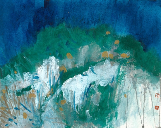 一片风景 李明 33x40cm 纸本水墨 2022