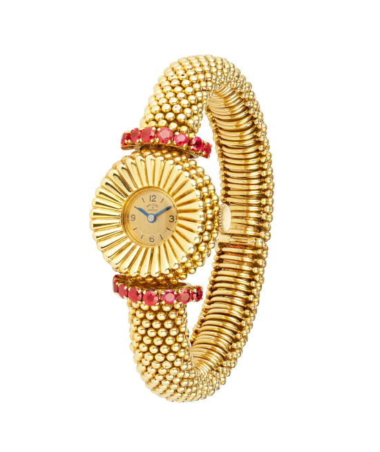 Couscous腕表，1949年 黄K金、红宝石 Van Cleef &amp； Arpels Collection