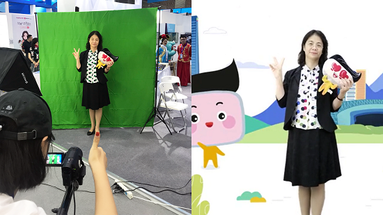 深圳市南山区副区长练聪女士在体验来画短视频互动项目