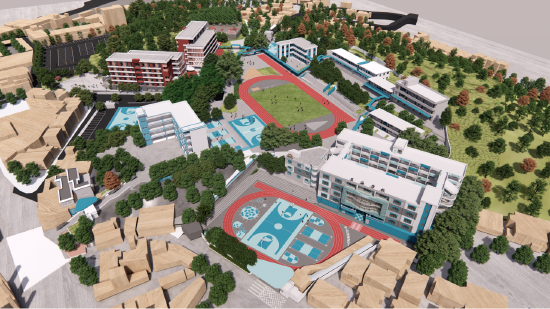 龙江里海学校扩建工程(一期)及旧校区焕新工程效果图