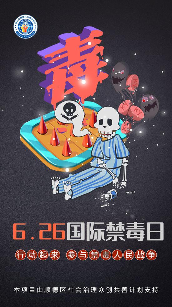 6.26国际禁毒日海报:共同行动起来参与禁毒人民战争