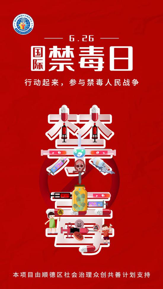 6.26国际禁毒日海报:共同行动起来参与禁毒人民战争