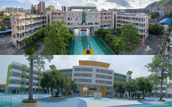 龙江世埠小学焕新前后对比