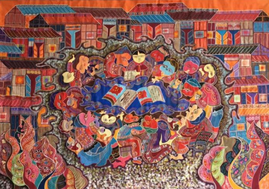 龙里平坡5幅苗画入选第二届全国农民画作品展