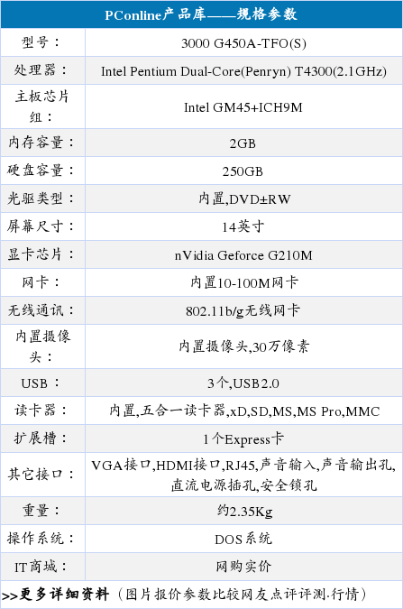 黯夜的星空 联想g450a-tfo(s)上市4299元