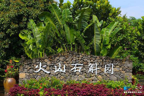 火山石斛园.新华网 黎多江 摄