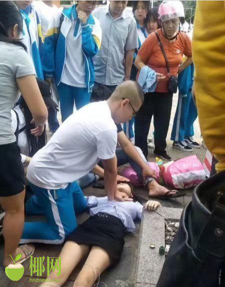 女子突然晕厥 海南一高中生做心肺复苏急救:不做内心不安