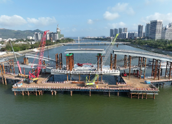 知音桥现场施工照片