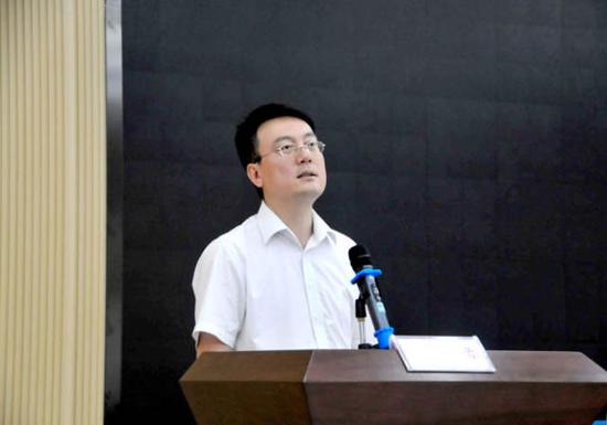 海口国家高新区党工委书记顾刚发表讲话.黄尚泽 摄