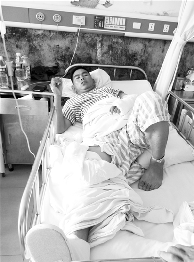 海口一男子工地抓贼被钢珠枪打伤 警方介入调查