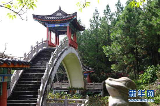文笔峰鹊桥.新华网 王雯君 摄