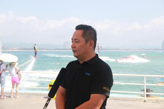 蜈支洲岛副总裁杨晓海接受央视采访谈景区五一期间全域旅游新亮点