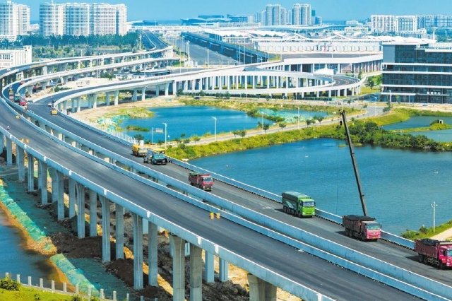 海口这一封关运作项目进入通车倒计时阶段