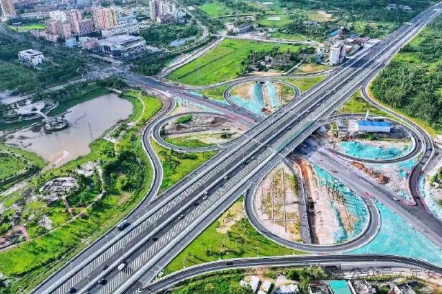 G98环岛高速仙沟互通改造项目进入施工收尾阶段