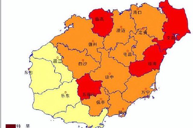 11日至16日海南西北半部地区仍维持大范围高温天气