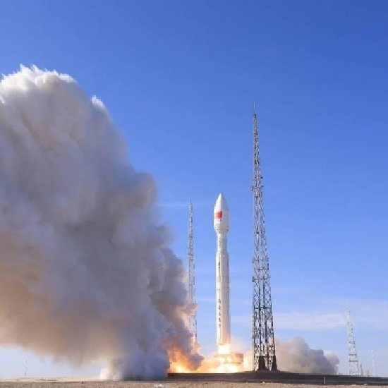 卫星发射现场。图片来自酒泉卫星发射中心