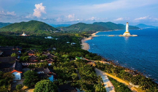 三亚南山文化旅游区鸟瞰图