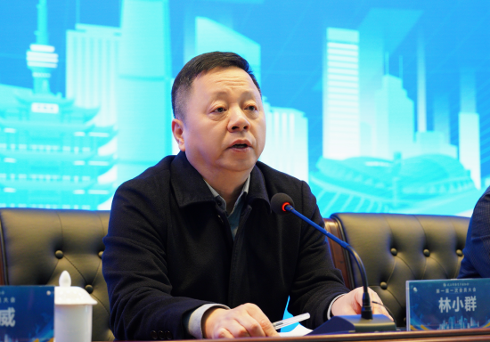 ▲武汉市社会组织管理局局长林小群讲话