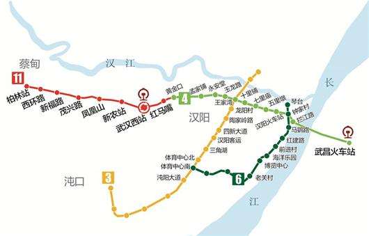 地铁蔡甸线规划图