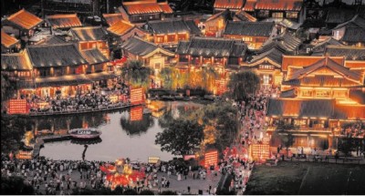 洛邑古城夜景