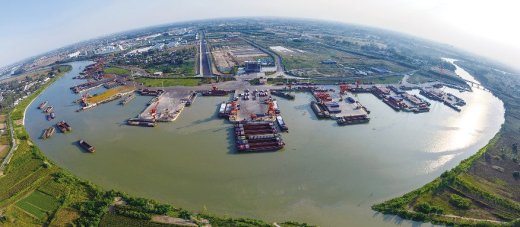 高空俯瞰周口中心港 来源:视觉中国