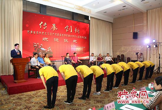 玉雕艺术大师王冠军收徒仪式在新密举行