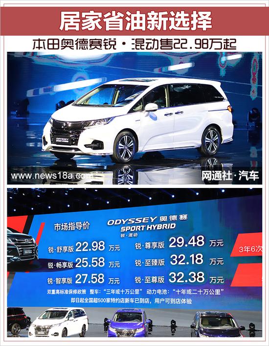 本田奥德赛锐·混动上市 售22.98万起