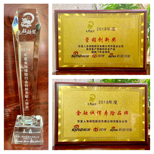河南分公司荣膺2018年新浪金麒麟奖(河南)三项荣誉