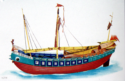 英国人带中国耆英号开向英国