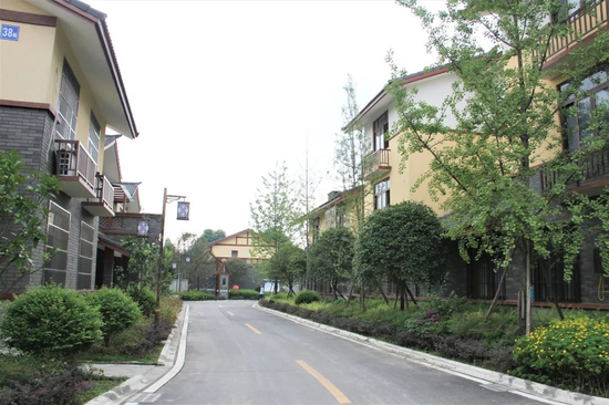 在邮储银行的支持下,四川省成都市双流区彭镇木樨村建成美丽新村