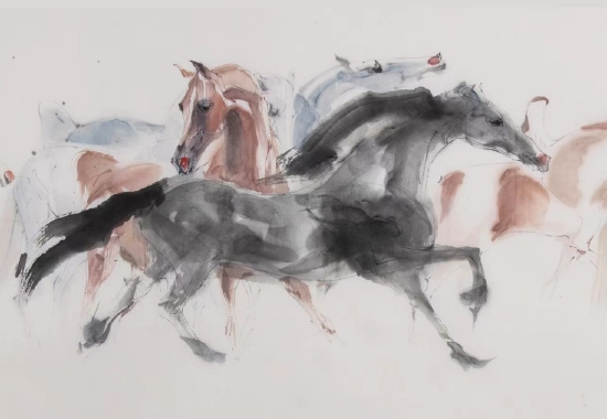 马力画马礼献冬奥_新浪黑龙江_新浪网