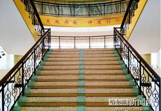 双分式的楼梯设计,大气中透出古典美,赋予中国园林气质的铁艺护栏