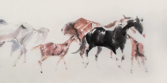 马力画马礼献冬奥