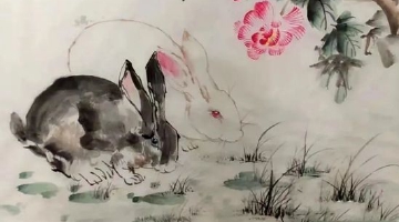 来看冰城画家笔下的“瑞兔迎春”
