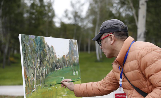 画家现场创作花絮