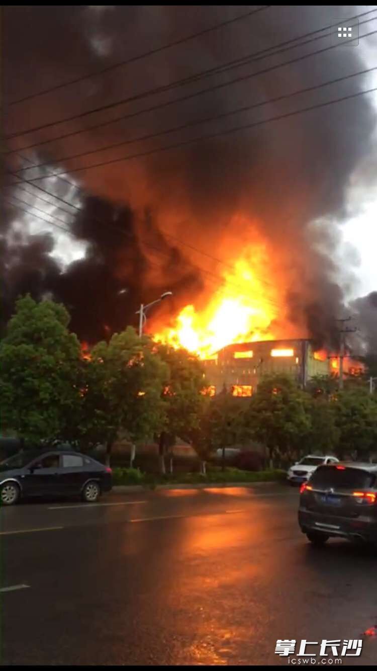 宁乡一企业因电路故障突发火灾无人员伤亡