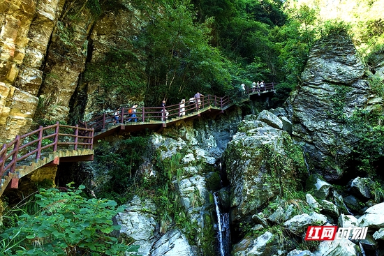 曾文贵 摄渠江源景区位于新化县奉家镇渠江源村内,由茶溪谷栈道游览区