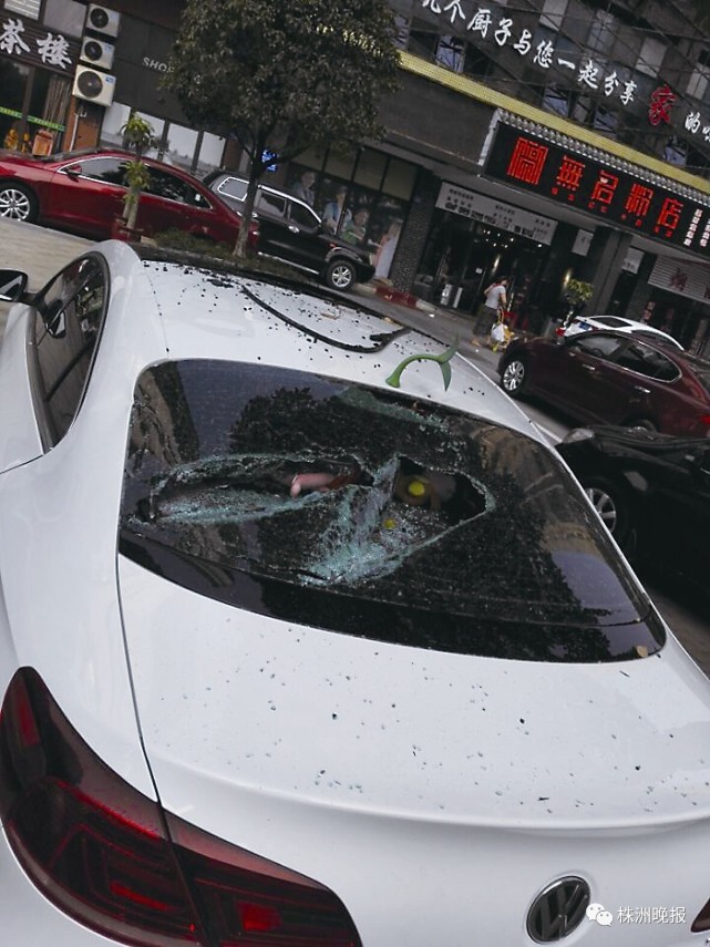 株洲一小区两名业主小车被砸 事发时监控视频缺失