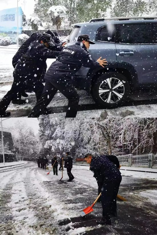 瑞雪纷飞战严寒株洲株洲荷塘公安用实际行动绘就风雪中最美警色