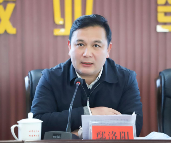 县委常委,县委办主任鄢洛阳在迪拜世博会线上展及ehn平台培训会上作了