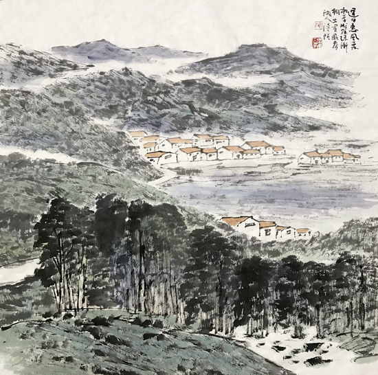 《迟日惠风》68×68cm