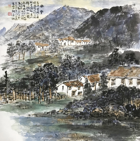 《田家》68×68cm