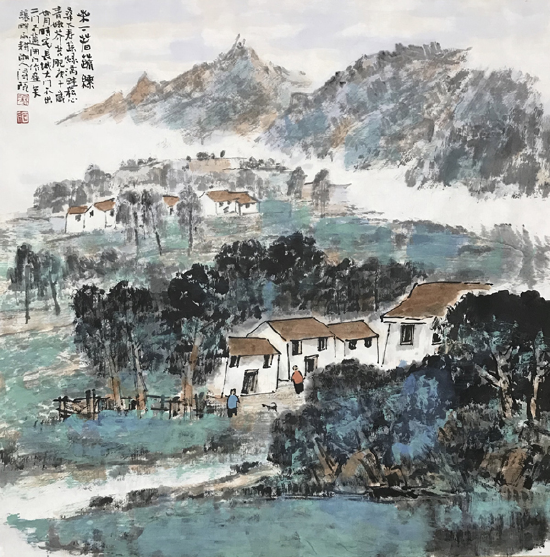 《桑下春蔬绿》68×68cm