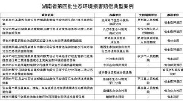 湖南公布10起环境损害赔偿案