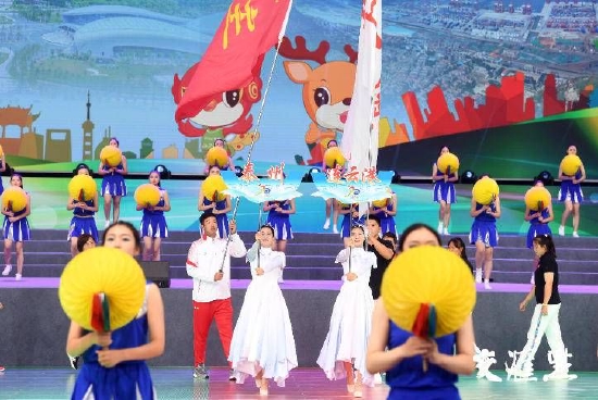 9月5日,江苏省第二十届运动会在泰州市体育公园闭幕。新华日报·交汇点记者万程鹏/摄