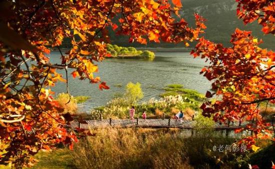 漫步在湖畔的小径上,湖面波光粼粼,凉意袭来,不禁打了一两个寒颤.