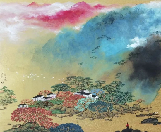 作品:《春晓》 尺寸: 50cm x 60cm 3平尺
