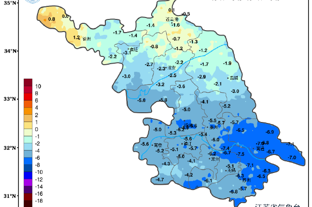 江苏气象最新发布：极端最低-13℃！