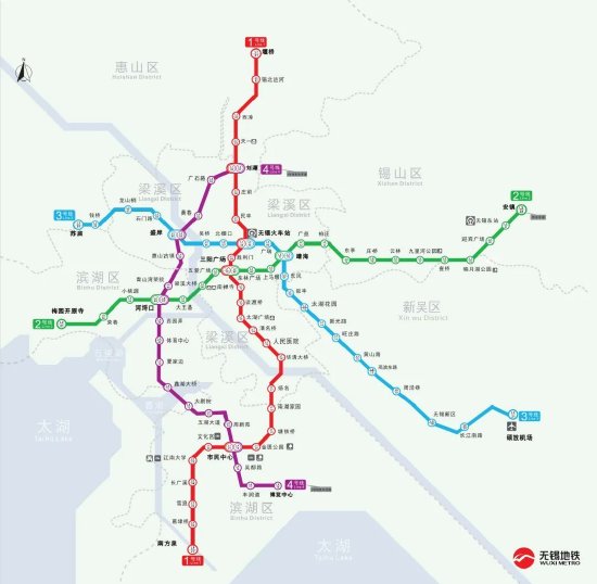 无锡地铁走向示意图