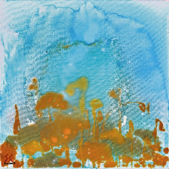 萧芬琪油画作品《领略荷山双绝色》